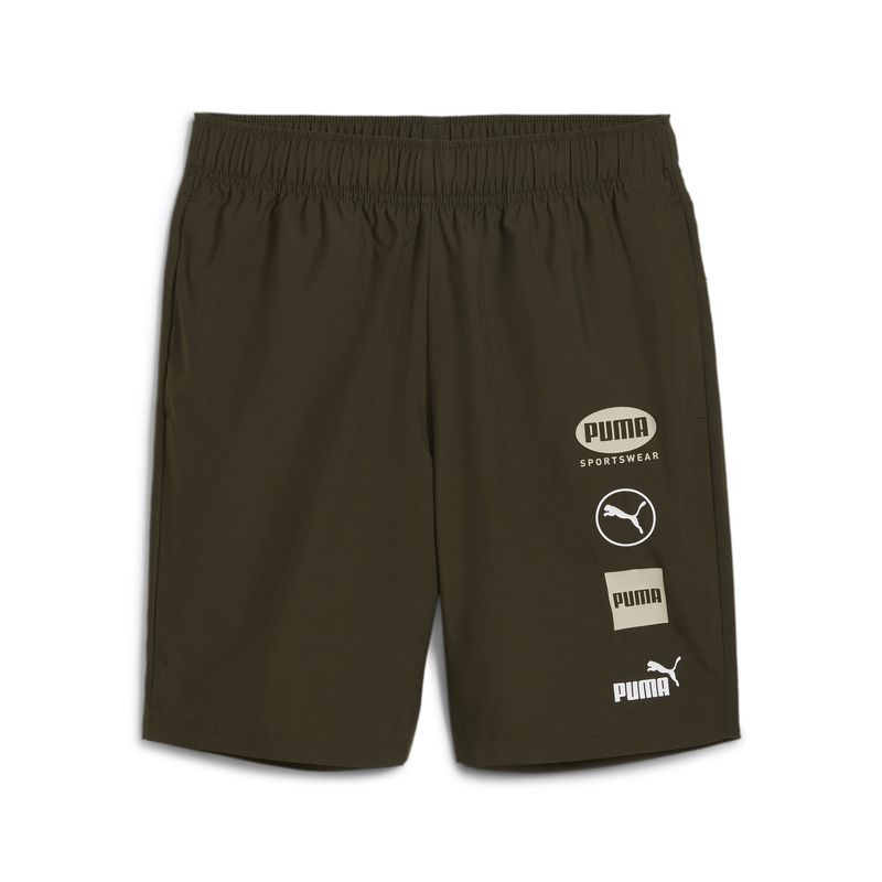 PUMA - Short Marca Puma Original Power Woven Deportivo Verde Hombre
