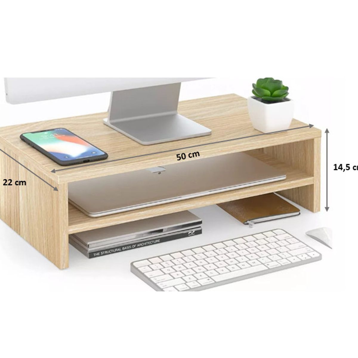 GENERICO - Base Elevador Para Monitor Color ARENA