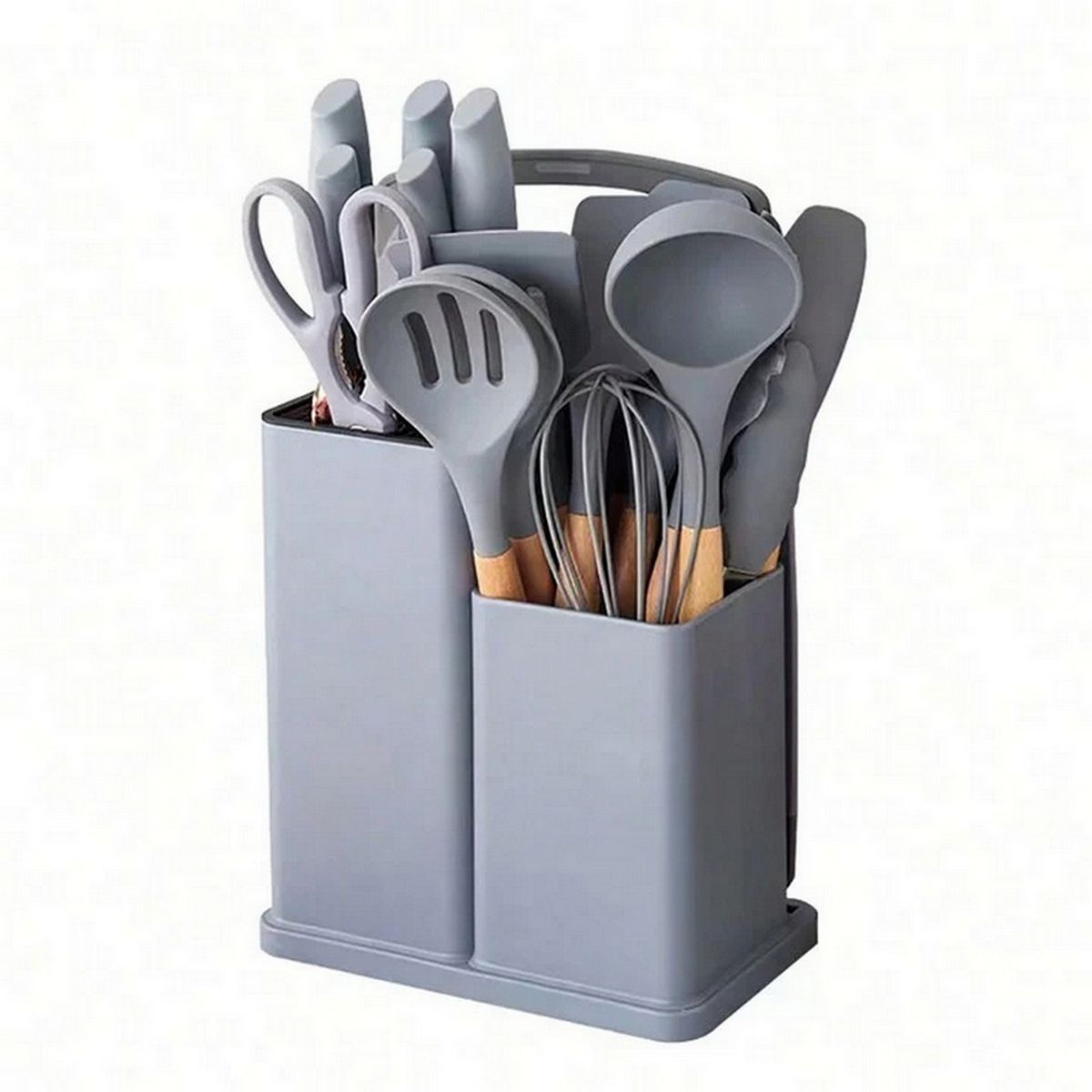 DAYOSHOP - Set 19 Utensilios De Cocina En Silicona Con Tabla De Picar