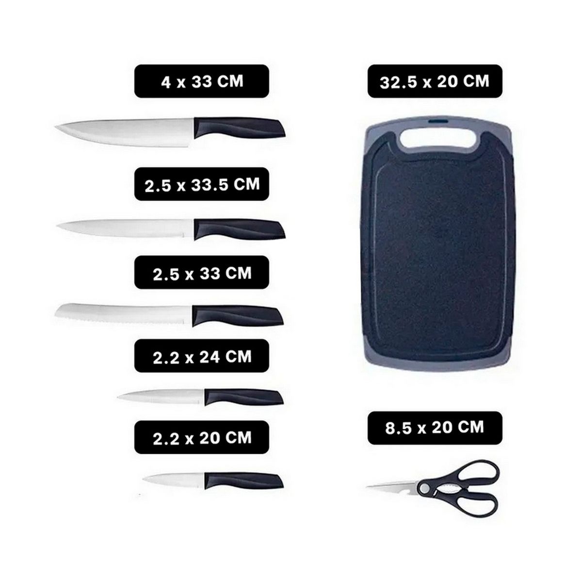 DAYOSHOP - Set 19 Utensilios De Cocina En Silicona Con Tabla De Picar