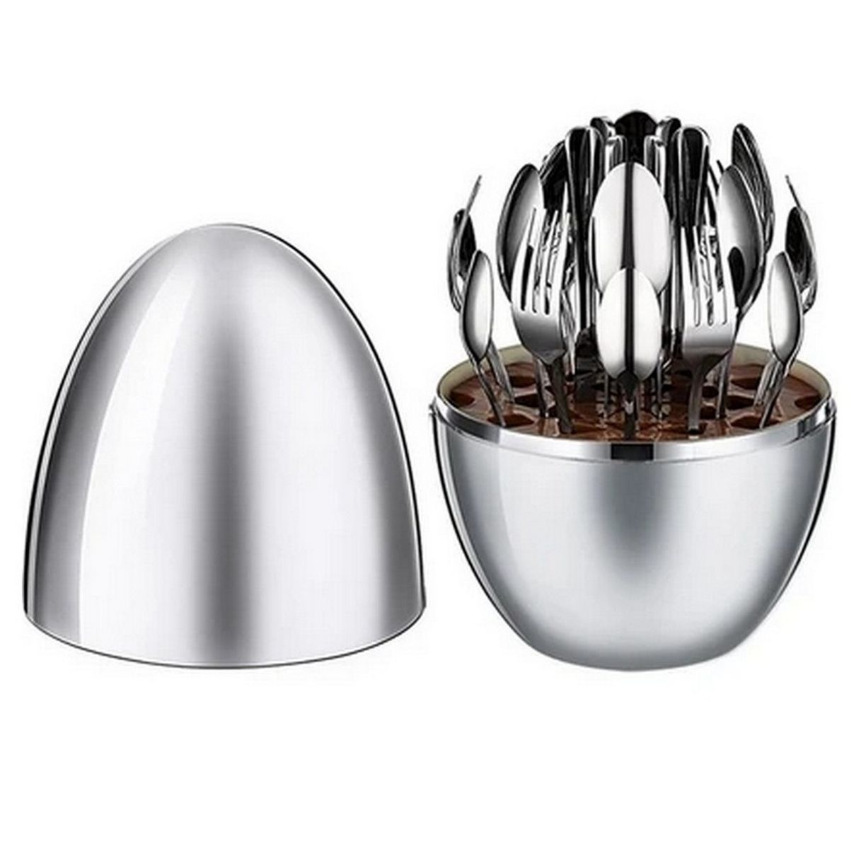 DAYOSHOP - Juego De Cubiertos 24pcs Acero Inoxidable + Estuche Huevo