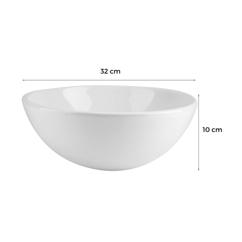 PAMO - Lavamanos Redondo Oslo 32x10 cm Blanco Tipo Vessel