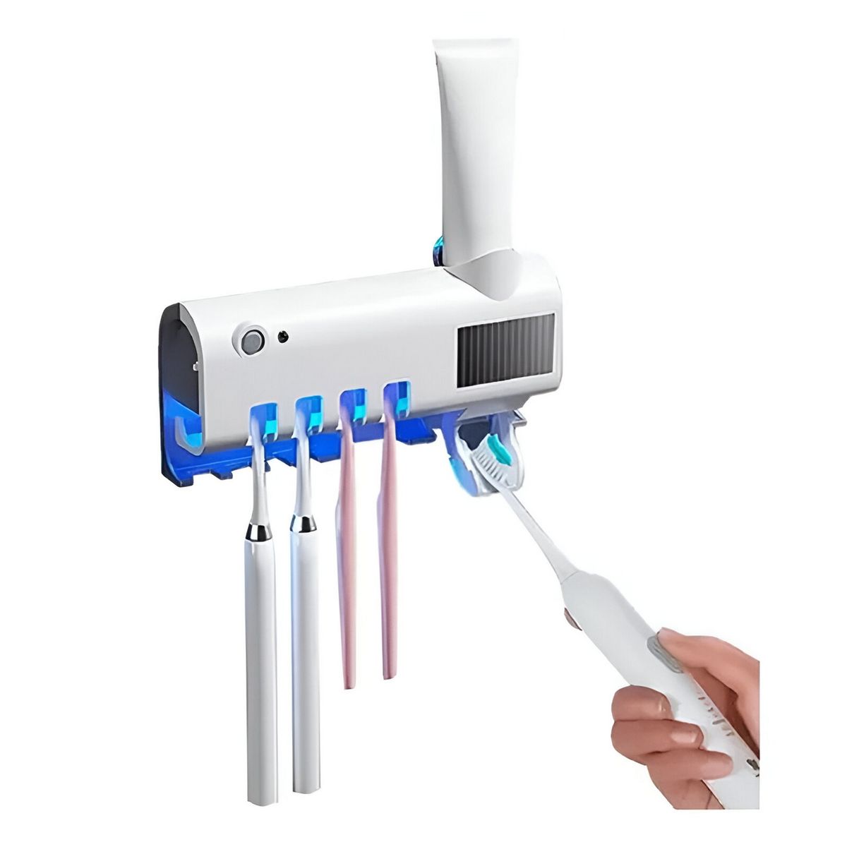 DAYOSHOP - Dispensador Crema Dental+ Soporte Esterilizador De Cepillos