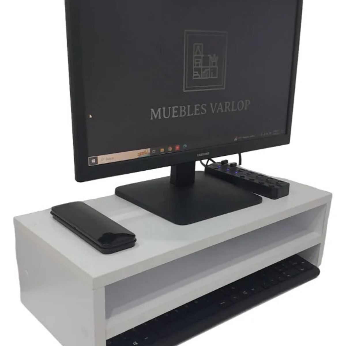 GENERICO - Base Elevador Para Monitor Color BLANCO