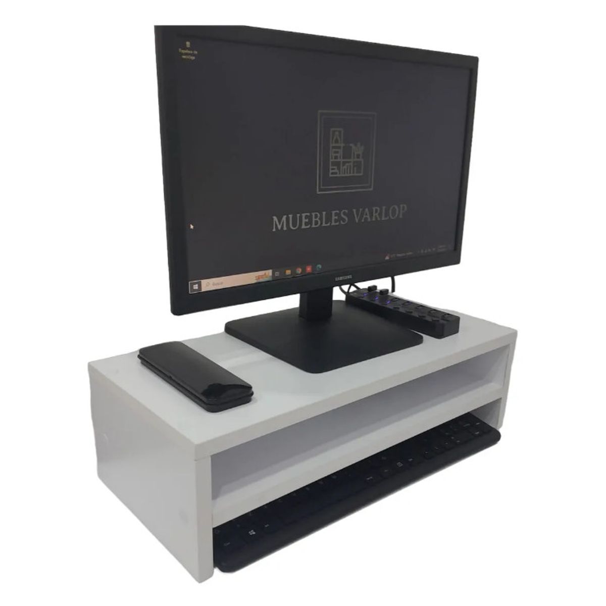 GENERICO - Base Elevador Para Monitor Color BLANCO