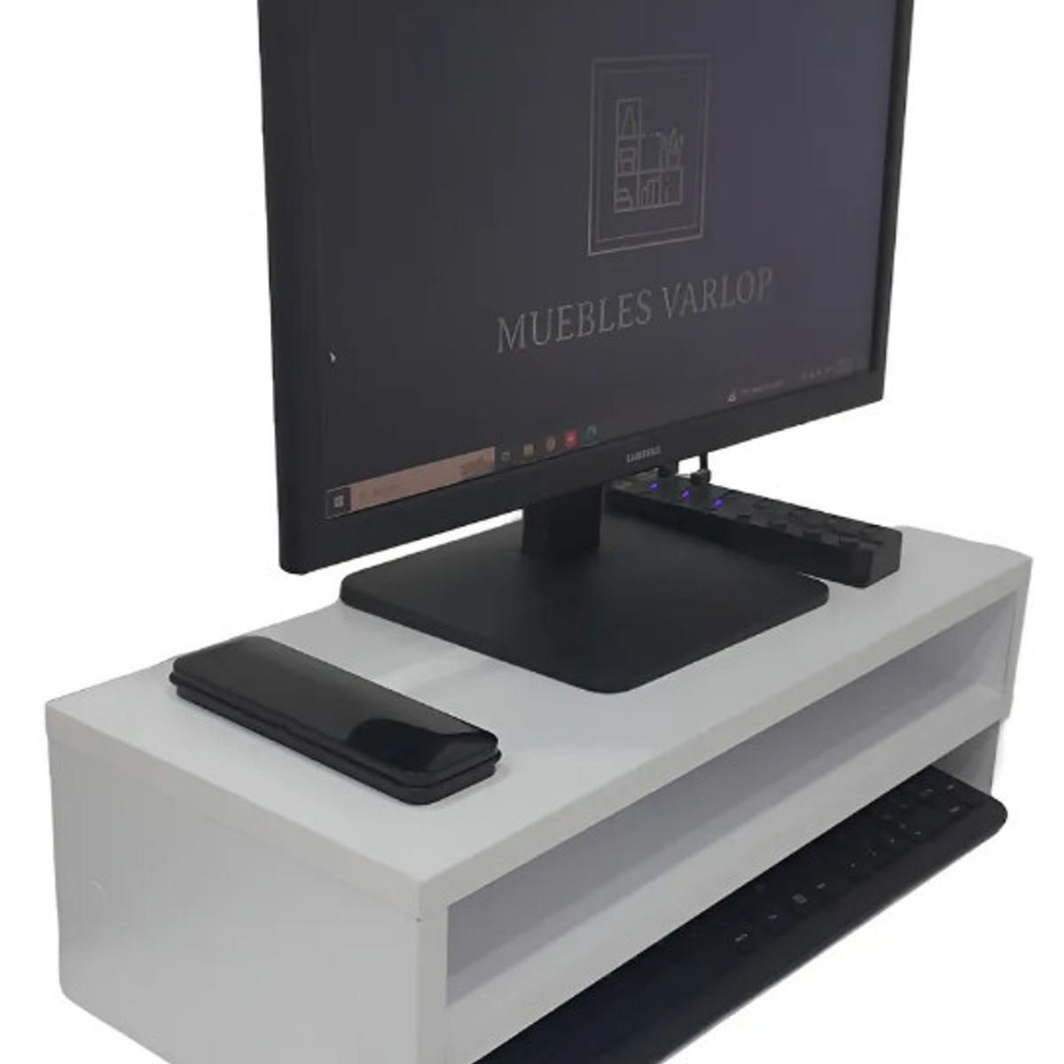 GENERICO - Base Elevador Para Monitor Color BLANCO