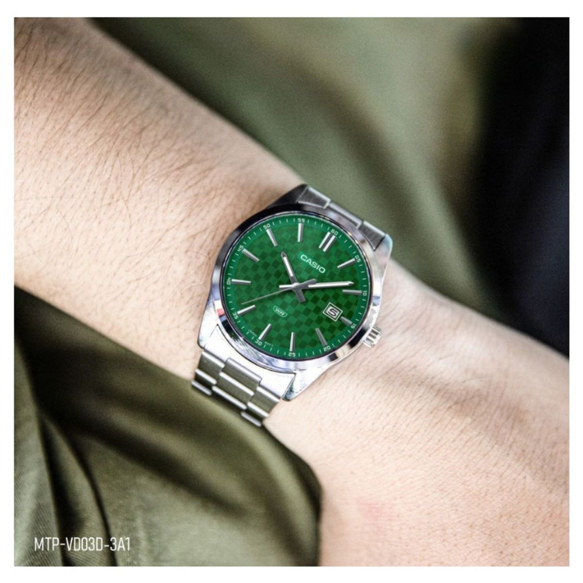 CASIO - Reloj Casio MTP-VD03D-3A1 Caballero Elegante