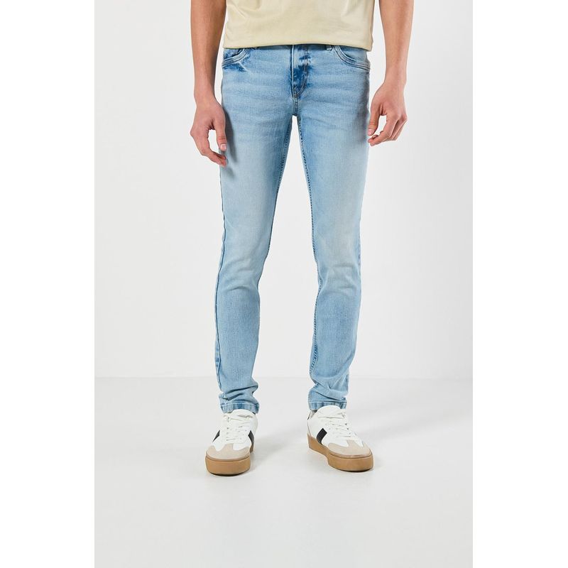 KOAJ - KOAJ Jean tiro bajo skinny azul claro ceñido con desgastes HOMBRE