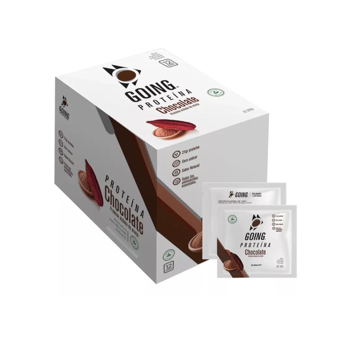 GOING - Proteína Vegana Going X12 Sobre Chocolate