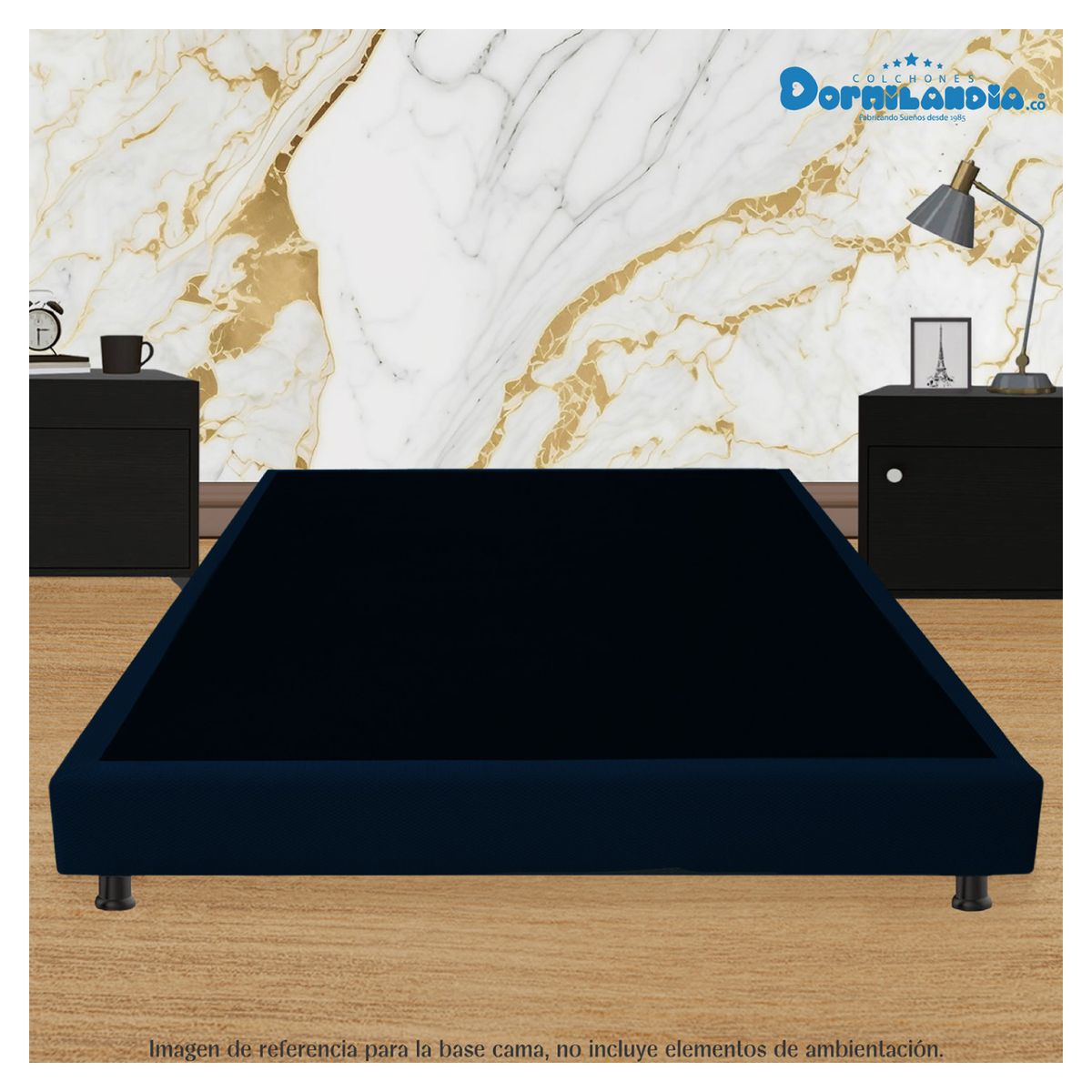DORMILANDIA - Base cama entera azul sencilla 100x190 dormilandia