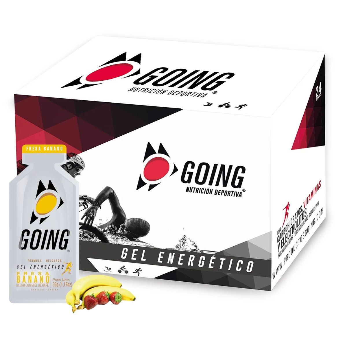 GOING - Going Gel Energetico X24 Sobres - Fresa Banano