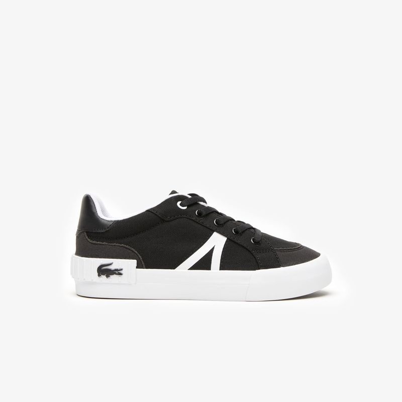 LACOSTE - Tenis Casuales Lacoste Original Negro Para Niños