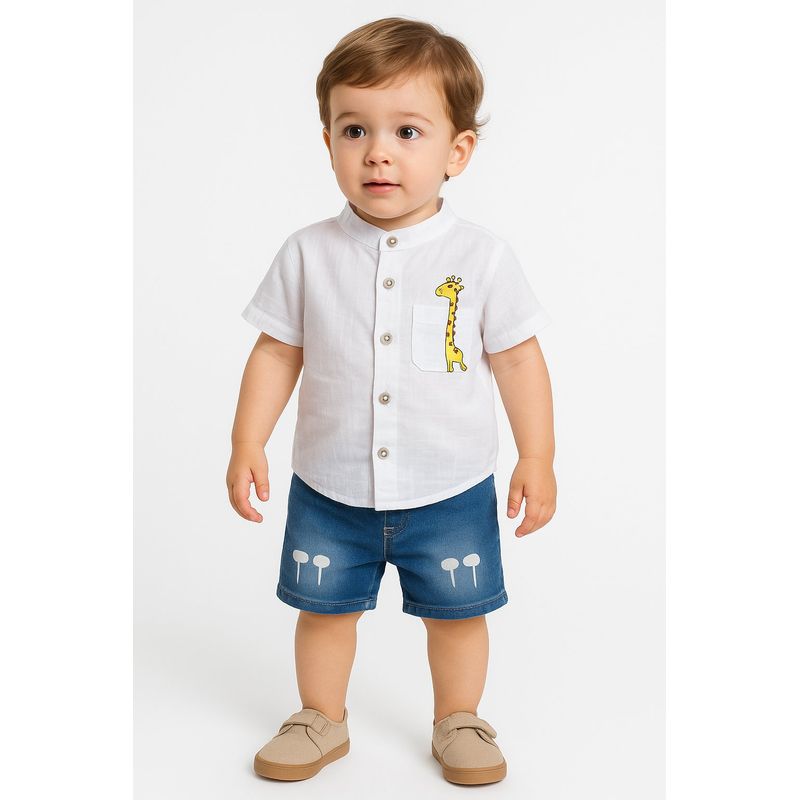 LUSOLSI - Niños ropa conjuntos de vestir bebes elegantes camisa y pantalón