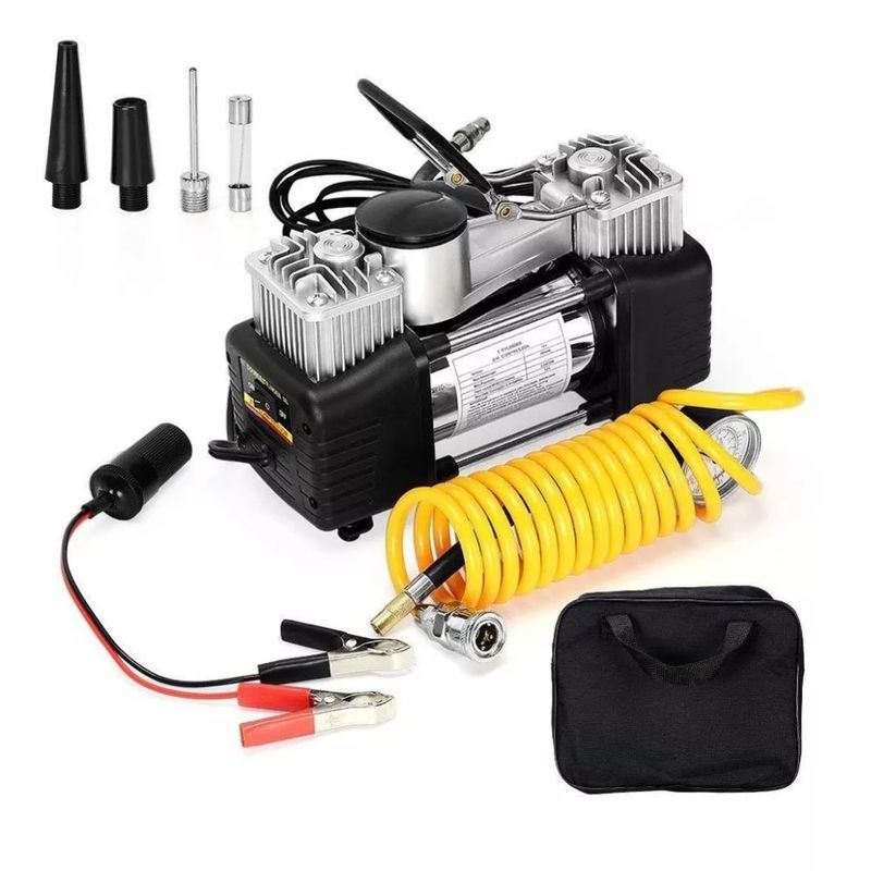 GENERICO - Compresor De Aire E Inflador Portátil 2 Cilindros Ac 628-4x4