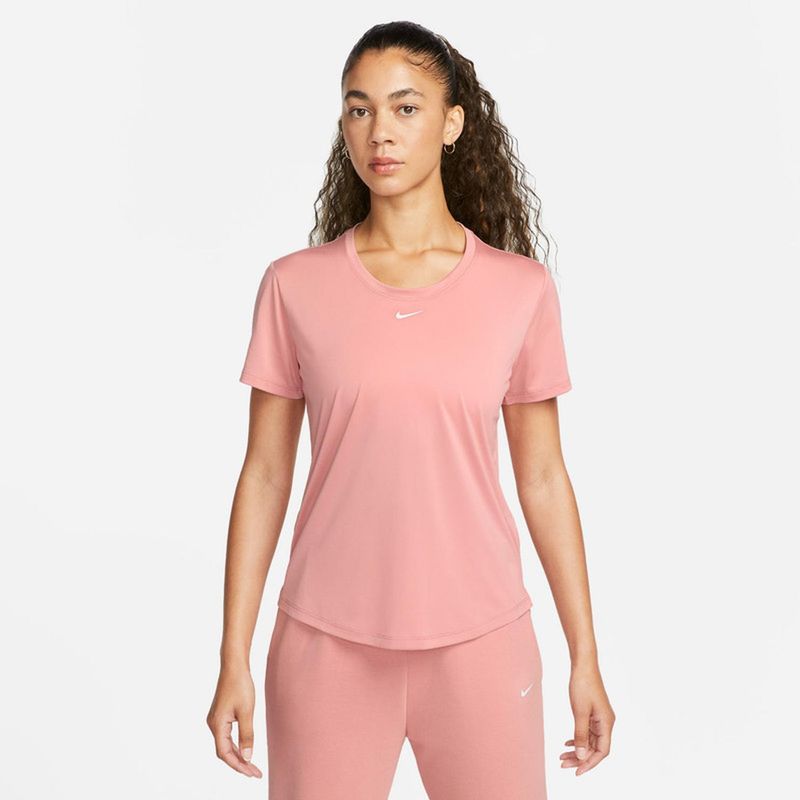 NIKE - Camiseta deportiva Mujer Nike One Drifit Standart Top - Rosa claro