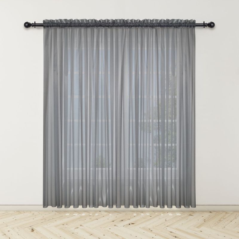 ADVANCE - Cortina Gris en Velo Muselina 4 mts x 2.10 mts Entero