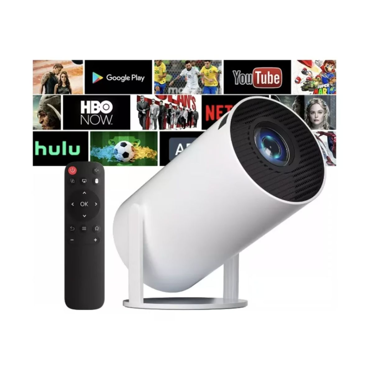 GENERICO - Proyector Inteligente Android Hy300 Wifi Color Blanco