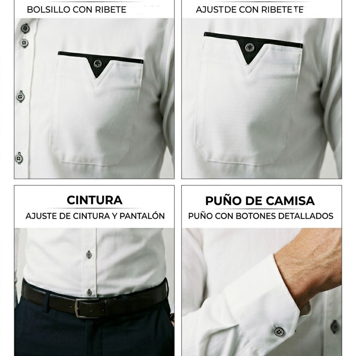 THE CLOTHING COMPANY - Camisa Hombre Diseño Bolsillo