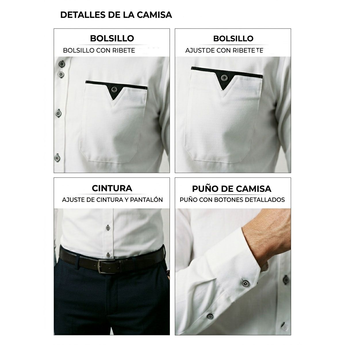 THE CLOTHING COMPANY - Camisa Hombre Diseño Bolsillo