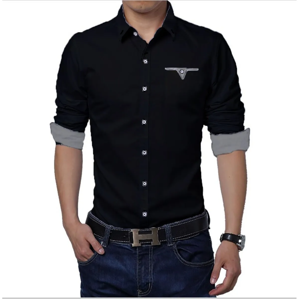THE CLOTHING COMPANY - Camisa Hombre Diseño Bolsillo