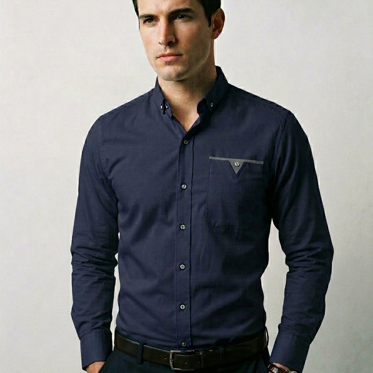 THE CLOTHING COMPANY - Camisa Hombre Diseño Bolsillo