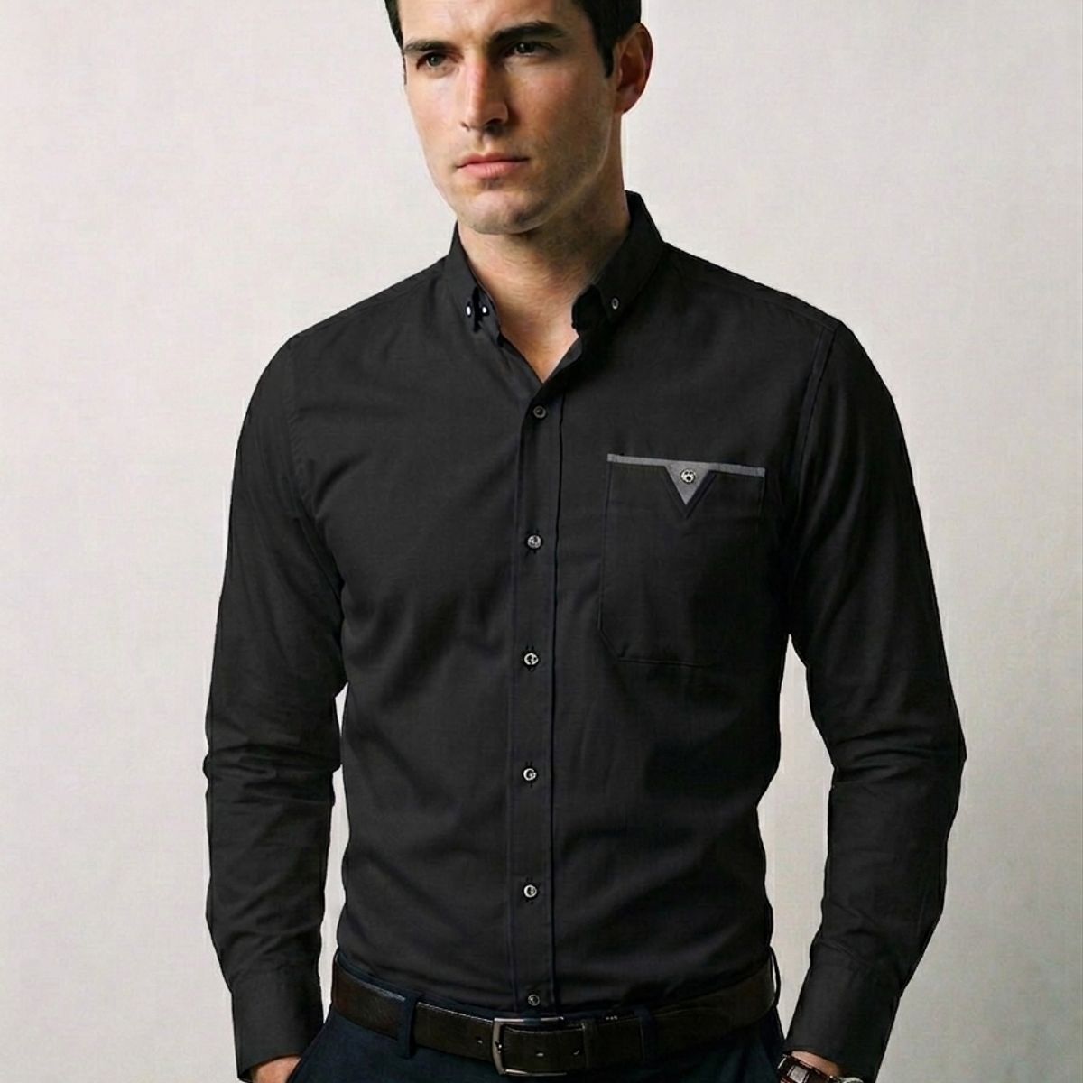 THE CLOTHING COMPANY - Camisa Hombre Diseño Bolsillo