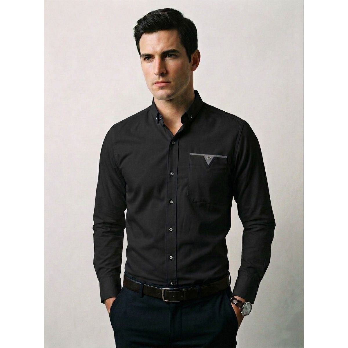 THE CLOTHING COMPANY - Camisa Hombre Diseño Bolsillo