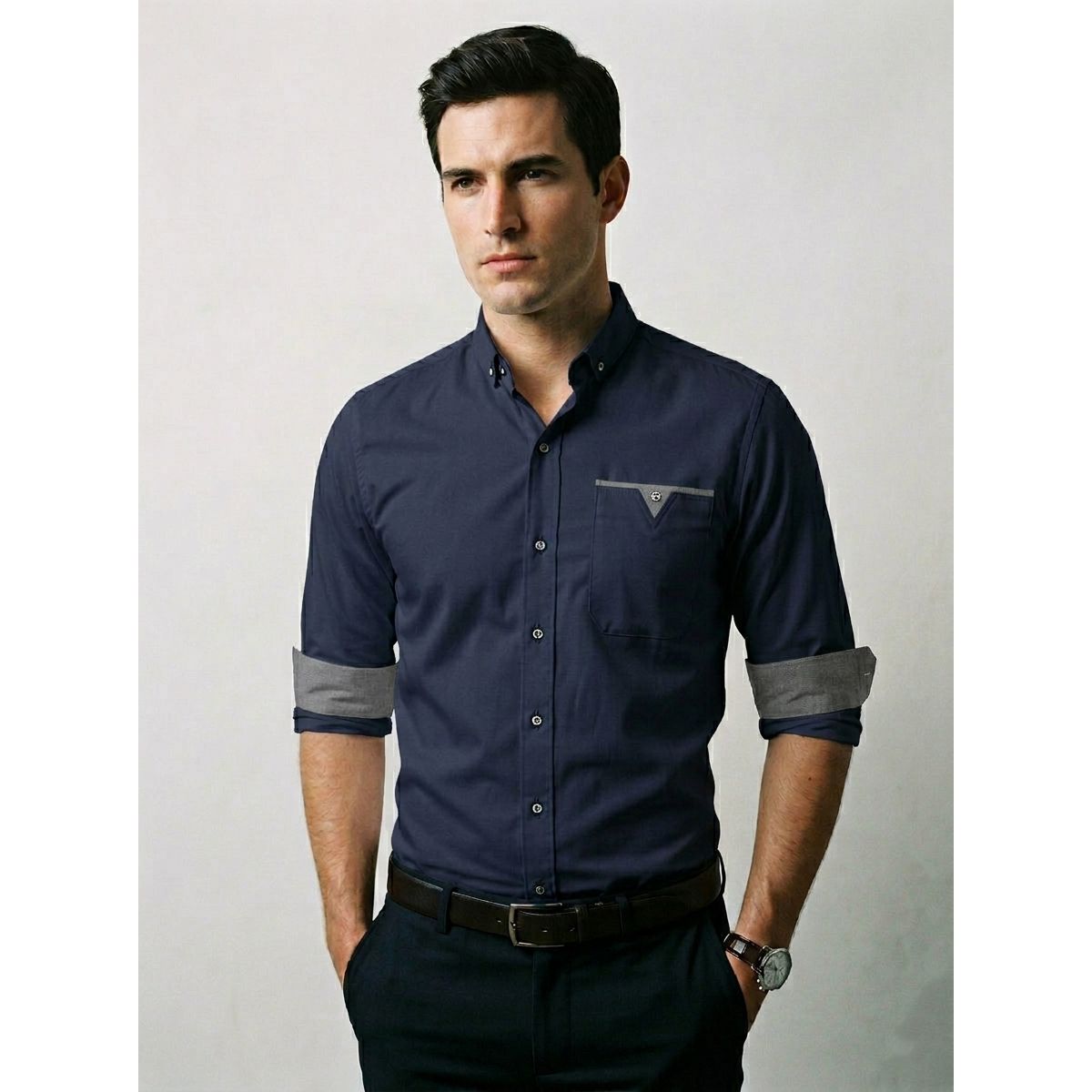 THE CLOTHING COMPANY - Camisa Hombre Diseño Bolsillo