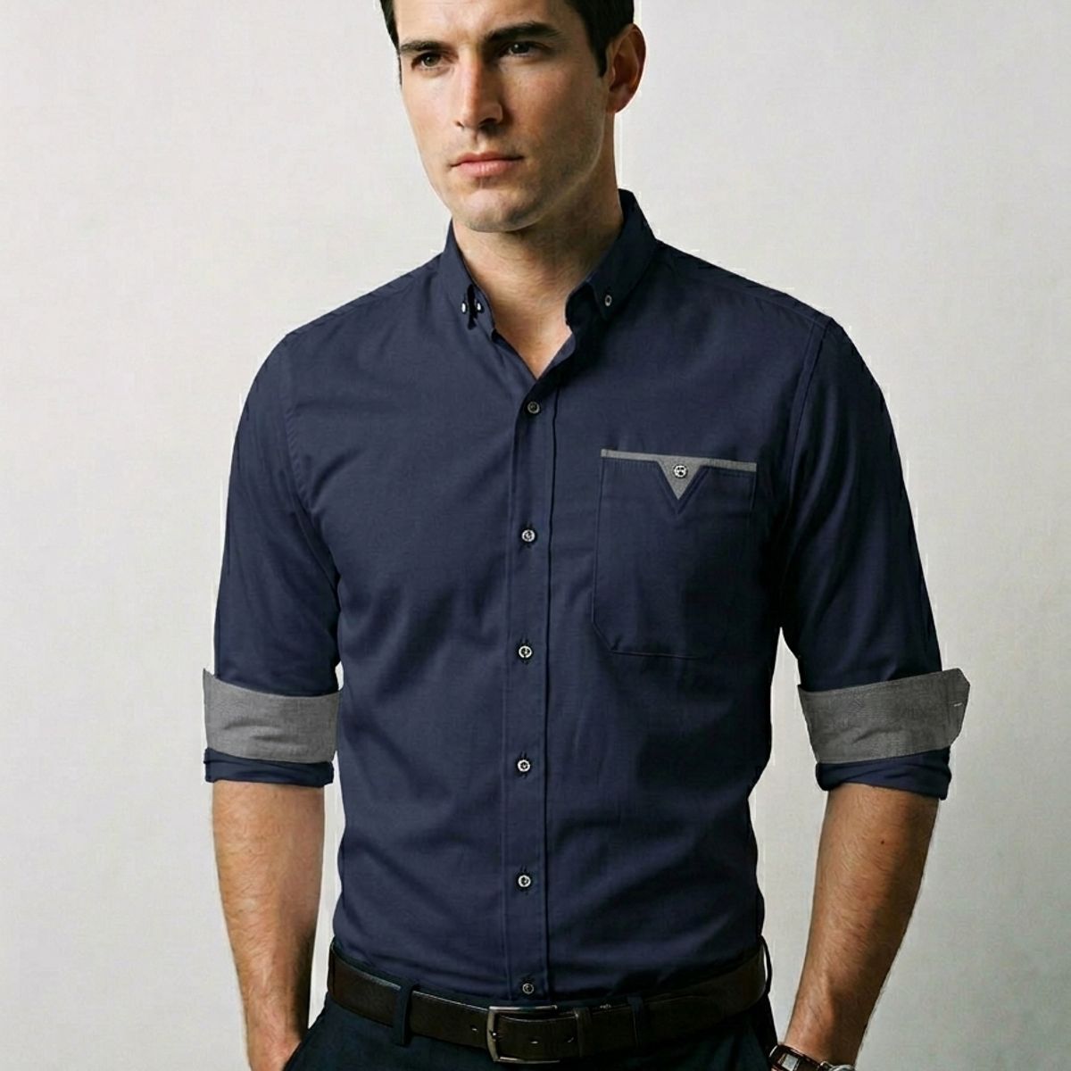 THE CLOTHING COMPANY - Camisa Hombre Diseño Bolsillo