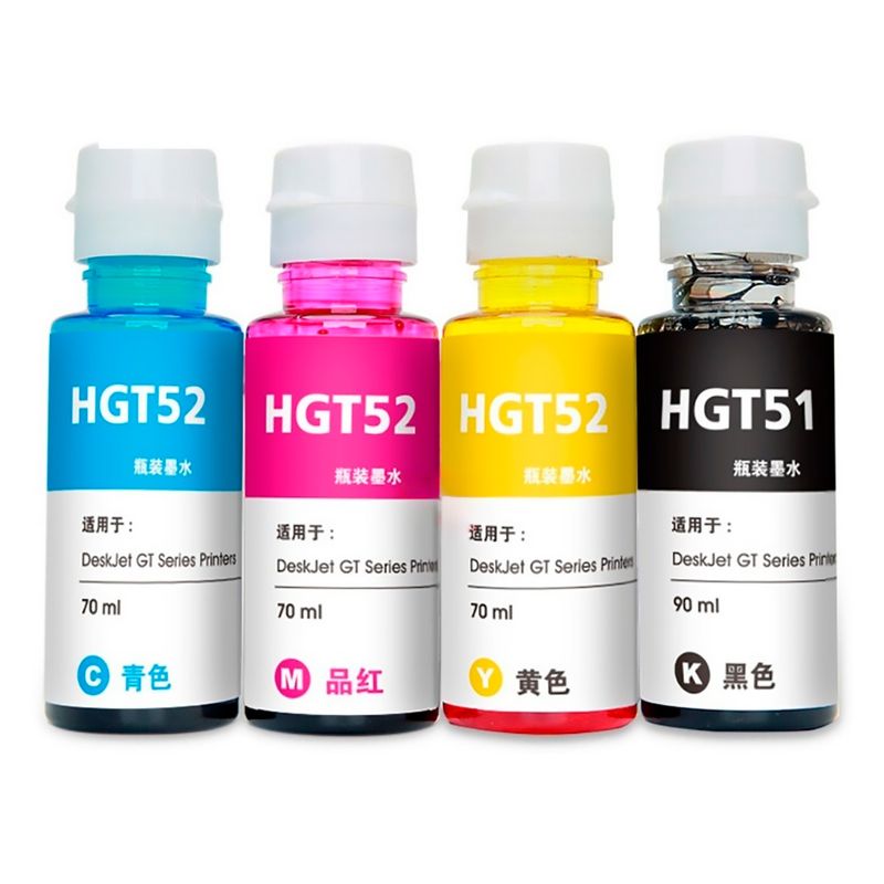 QUALITY - 4 Tintas Genéricas Compatible Impresora HP Deskjet GT