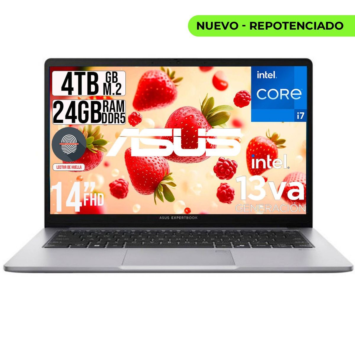 ASUS - PORTATIL ASUS EXPERTBOOK INTEL CORE I7-13620H SSD 4TB RAM 24GB DDR5 LED 14 FHD