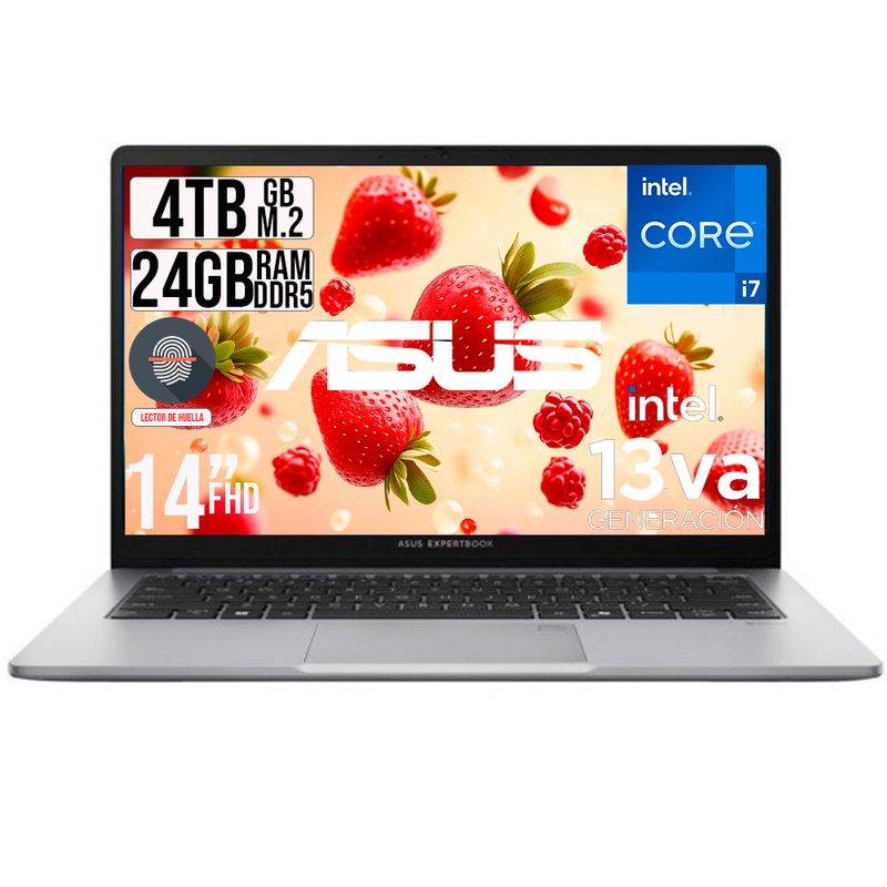 ASUS - PORTATIL ASUS EXPERTBOOK INTEL CORE I7-13620H SSD 4TB RAM 24GB DDR5 LED 14 FHD