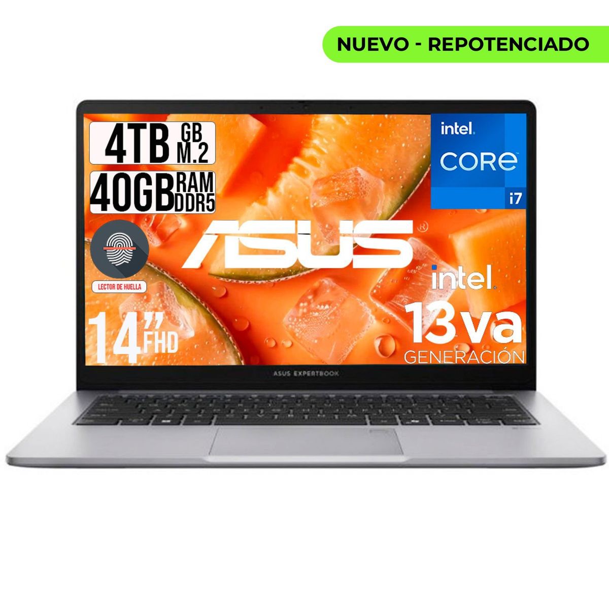 ASUS - PORTATIL ASUS EXPERTBOOK INTEL CORE I7-13620H SSD 4TB RAM 40GB DDR5 LED 14 FHD