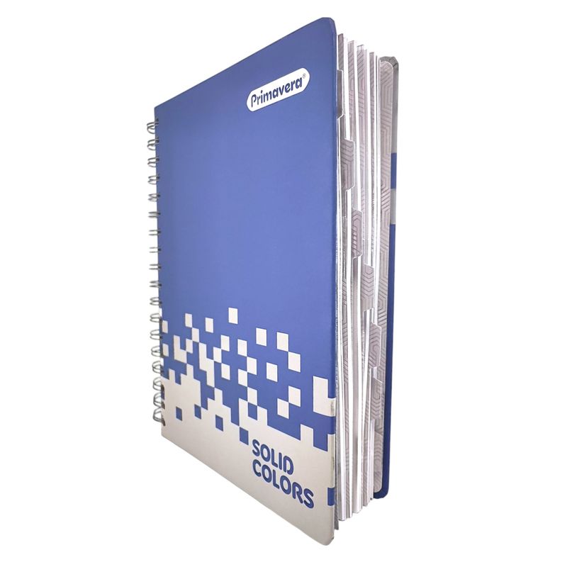 PRIMAVERA - Cuaderno Mediano 7 Materias Primavera Argollado Cuadros Pd.