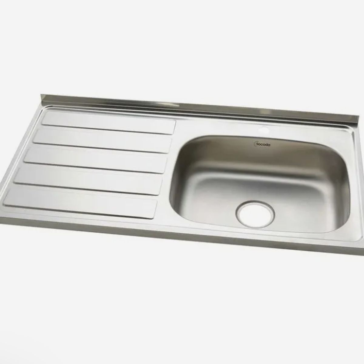 PAMO - Lavaplatos Acero Inoxidable Poceta Derecha 1 * 0.52 Mts