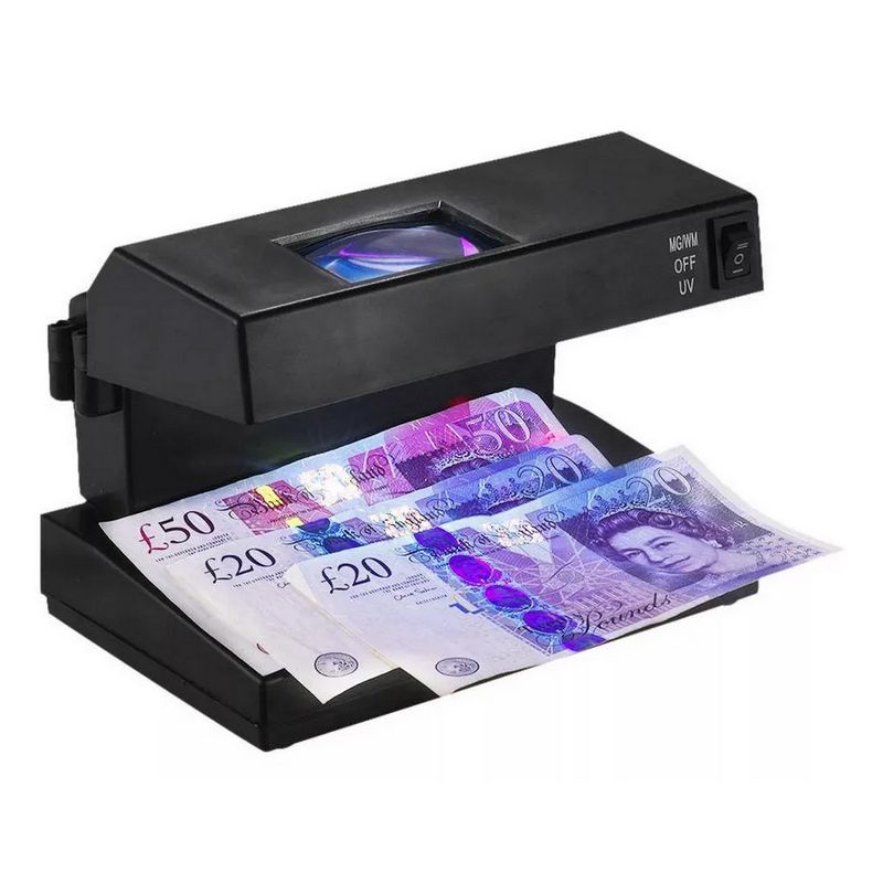 GENERICO - Probador Detector Billetes Falsos Luz Uv Y Lupa Ad-2138
