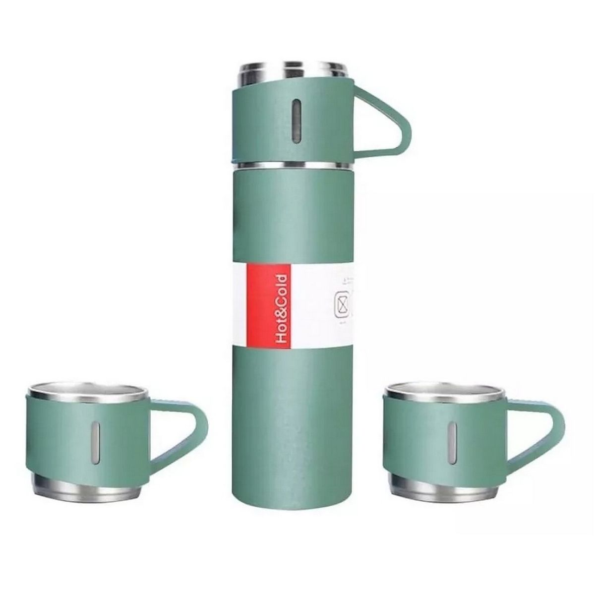 DAYOSHOP - Termo Botella Térmica Bebida Agua Acero Inoxidable + Vasos