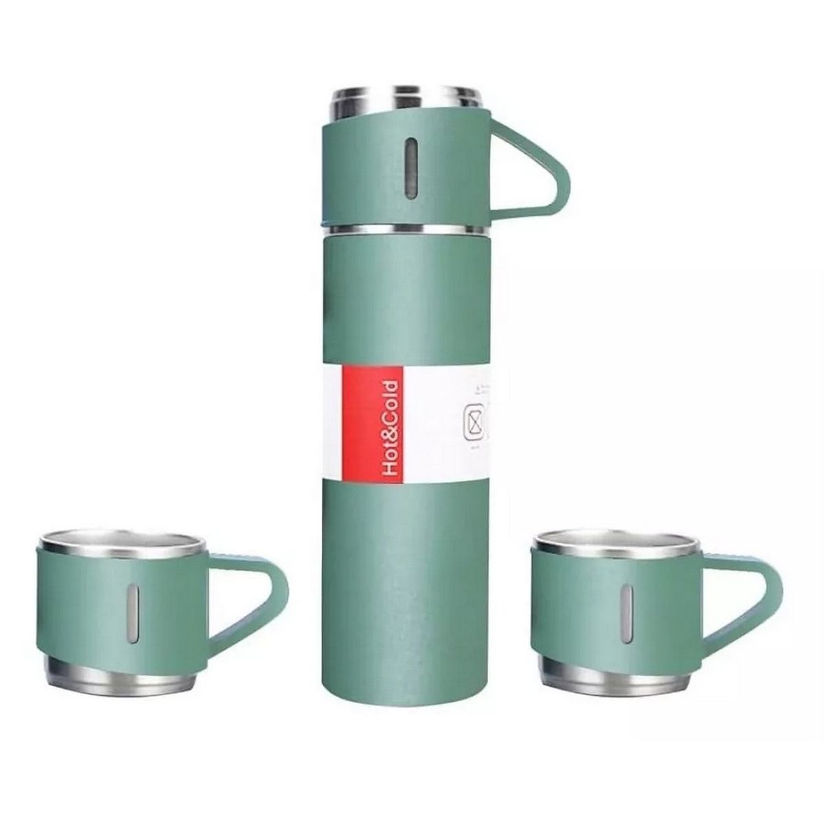 DAYOSHOP - Termo Botella Térmica Bebida Agua Acero Inoxidable + Vasos