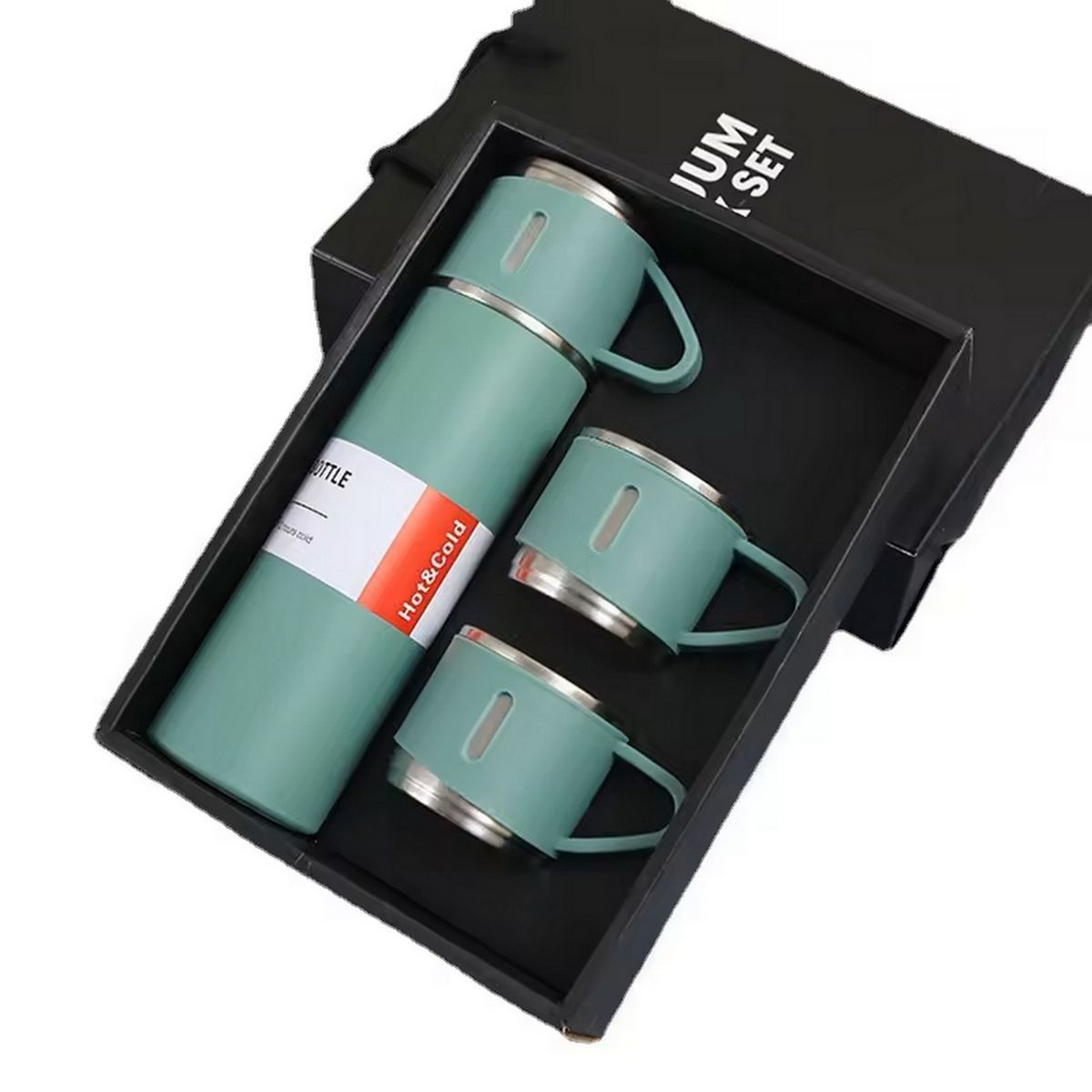 DAYOSHOP - Termo Botella Térmica Bebida Agua Acero Inoxidable + Vasos