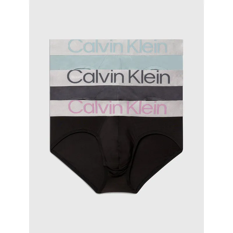 CALVIN KLEIN - Pack De 3 Hip Brief - Steel Microfibra Calvin Klein