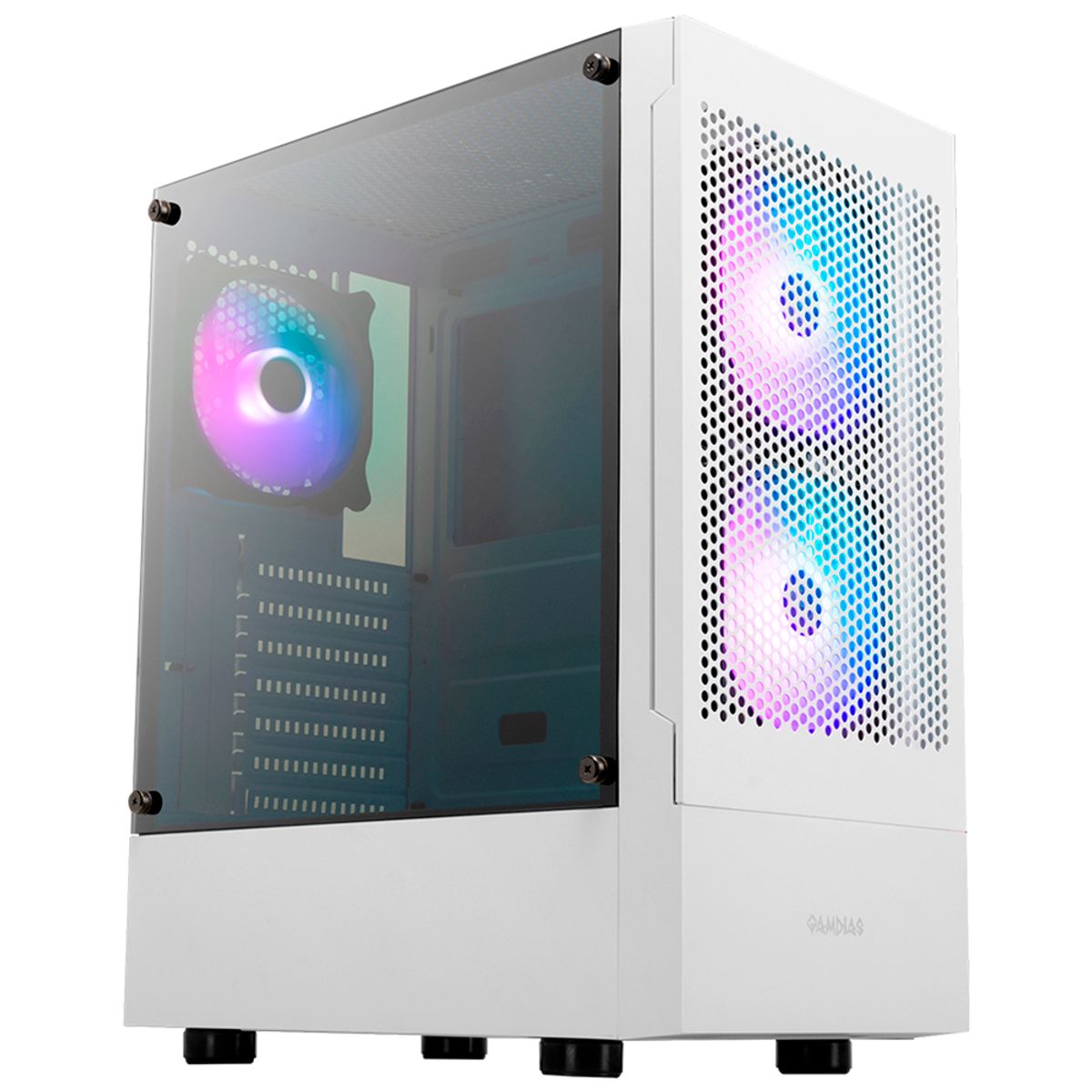 GAMDIAS - Caja ATX Gamer Gamdias Talos E3 Mesh ARGB Blanco