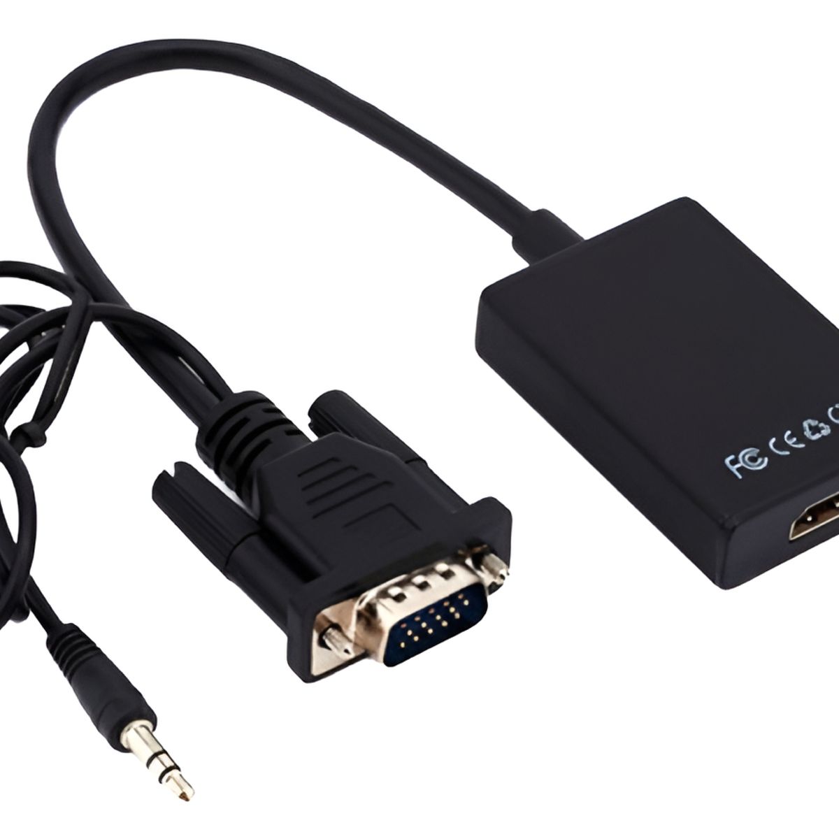 GENERICO - Adaptadorconvertidor De Vga Macho A Hdmi Hembra Con Audio