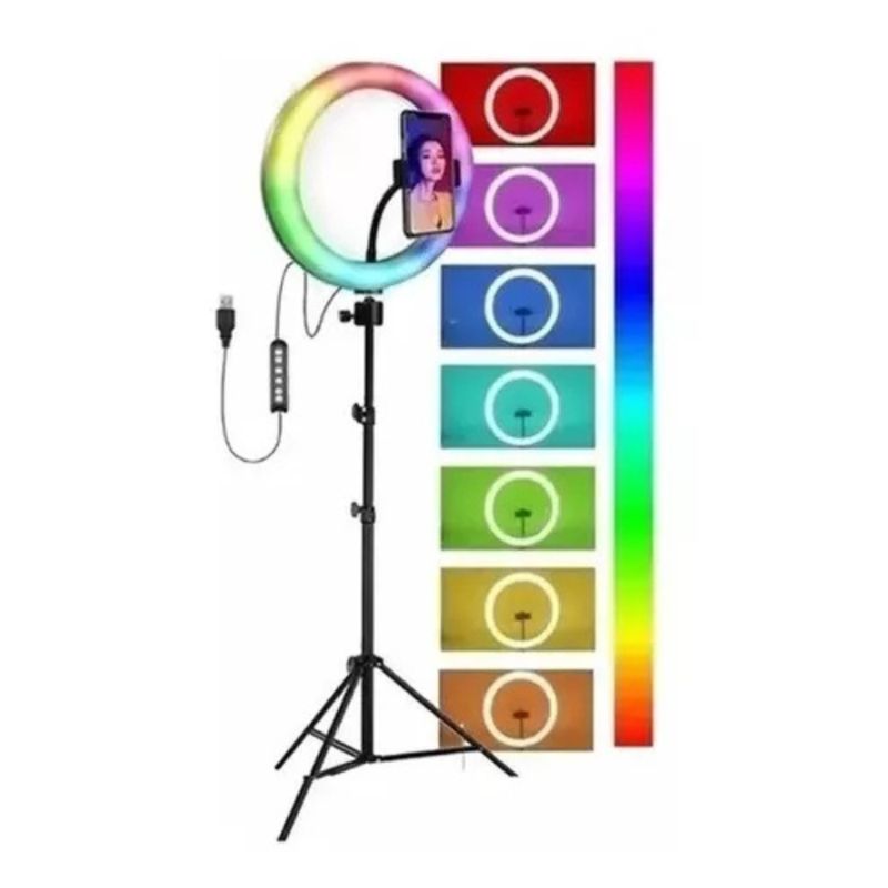 GENERICO - Aro De Luz 26 Cm Con Trípode Profesional R03