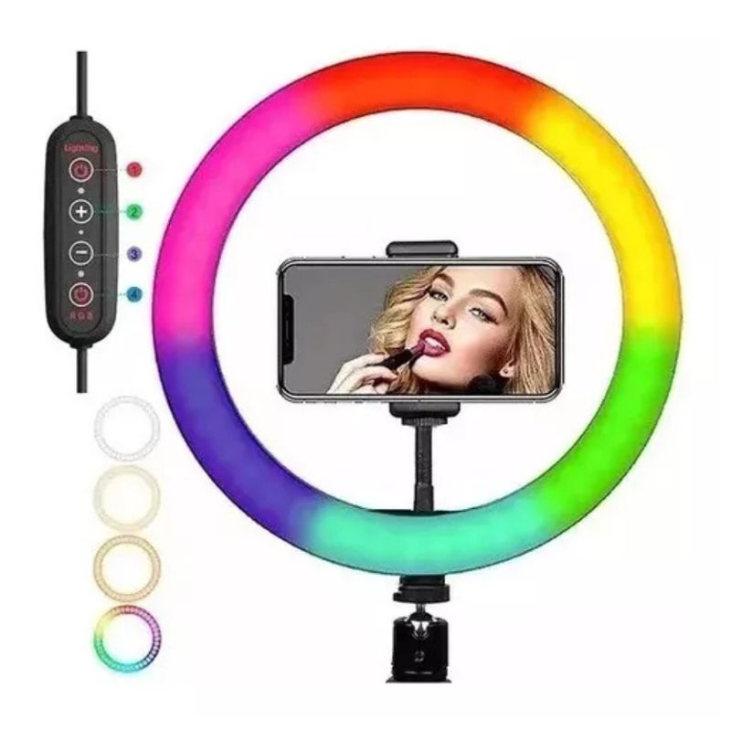 GENERICO - Aro De Luz Led Rgb 30 Cm R04