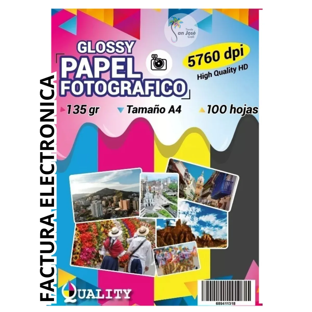 QUALITY - Papel Fotografico 135 Gr, Premium, A4 X 100 Unidades
