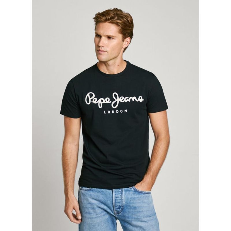 PEPE JEANS - Camiseta Original Stretch Para Hombre Color Negro