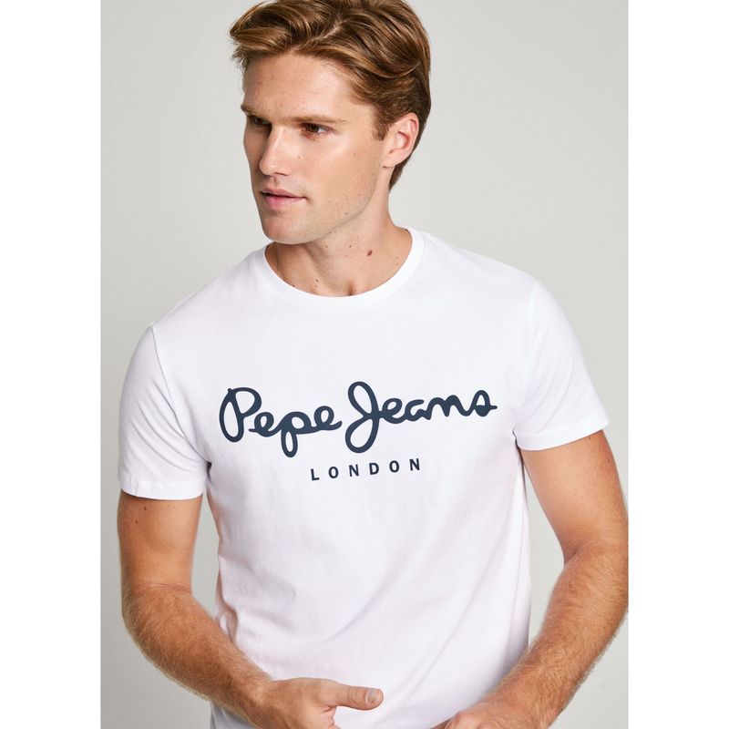 PEPE JEANS - Camiseta Original Stretch Para Hombre Color Blanco