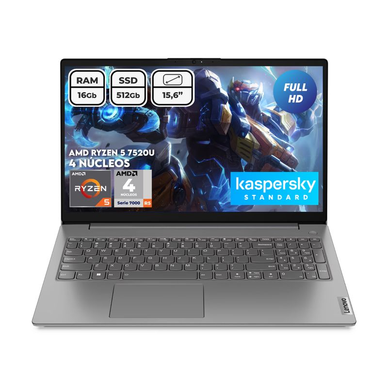 LENOVO - Portátil Lenovo R5 7520u Ram 16gb Ssd 512gb Fhd Computador Portátil