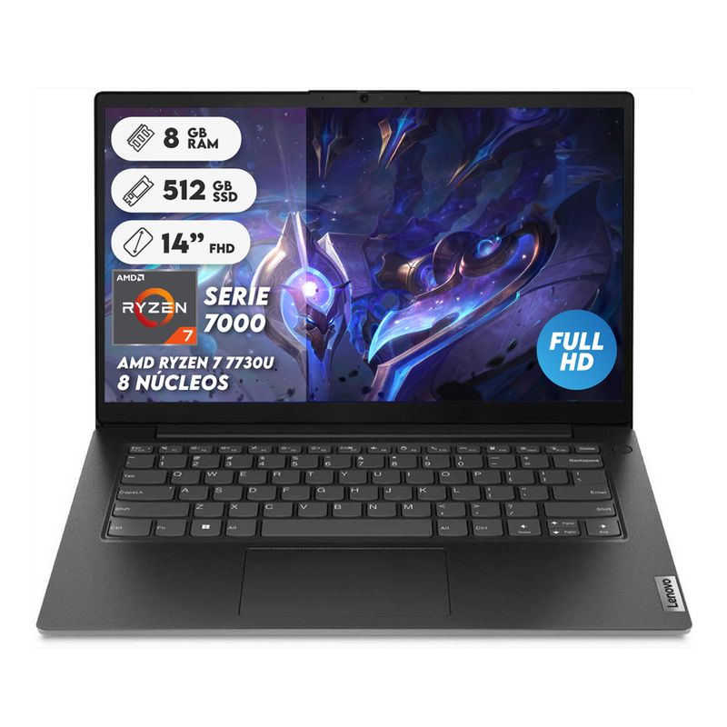 LENOVO - Portátil Lenovo v14 R7 7730u Ram 8gb Ssd 512gb Fhd Computador Portátil