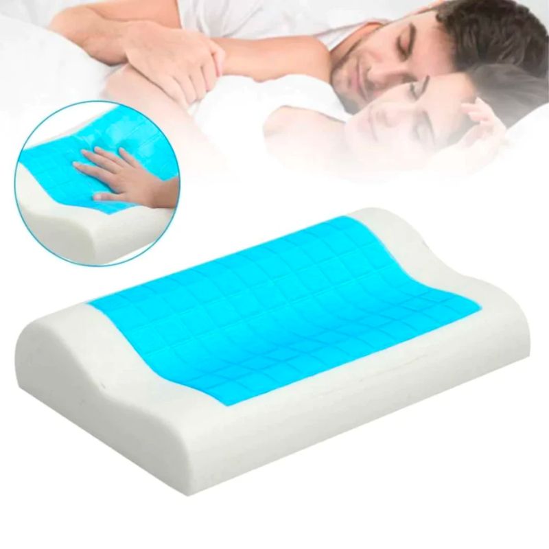 GENERICO - Cojín Viscoelástico Con Gel - Almohada Ortopédica Ergonómica